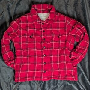 Lucky Brand Red Plaid Button-Up